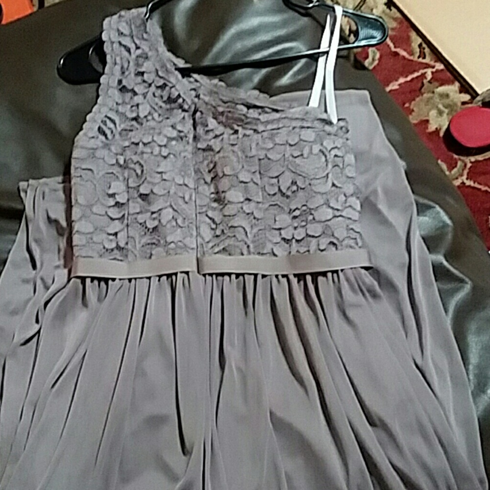 David's off the shoulder  mushroom formal dress